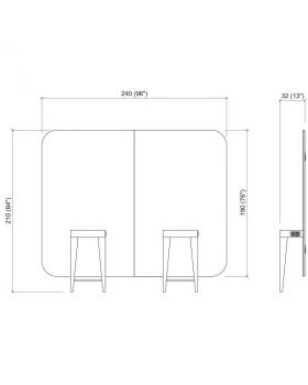 Зеркало парикмахерское "Madison Infinite 2P"