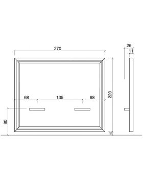 Зеркало парикмахерское "Otello Infinite (270)"
