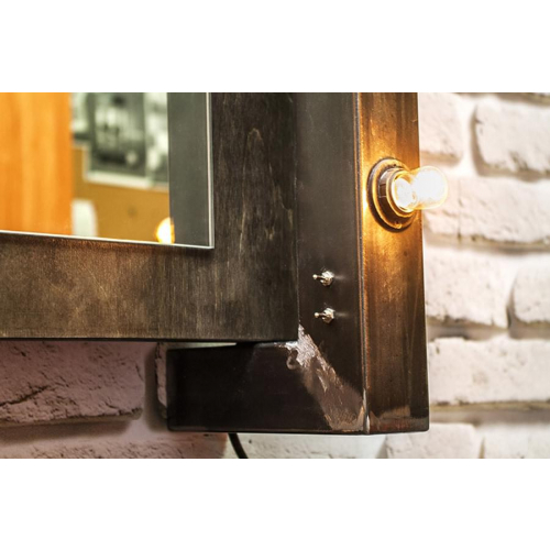 Мужское барбер зеркало "Andres" (с подсветкой)